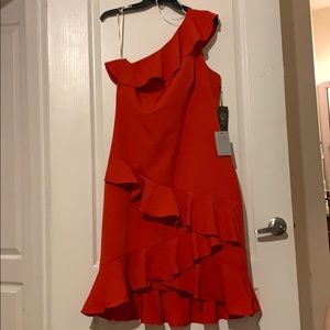 Red cocktail dress